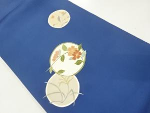 塩瀬丸に花模様名古屋帯